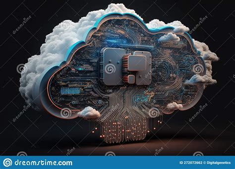 Abstract Cloud Storage Computing Advanced Artificial Intelligence