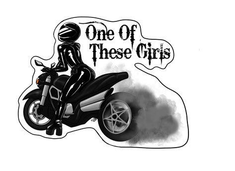 07 Custom Biker Chick Decal High Quality 7 Yr Vinyl 3m Laminated Ebay