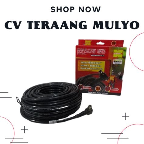 Jual Kabel Antena TV Coaxial 5C Panjang 25 Meter KITANI Shopee