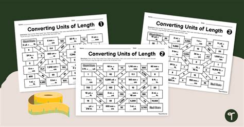 Convert Customary Units of Length — Printable Math Worksheet - Worksheets Library