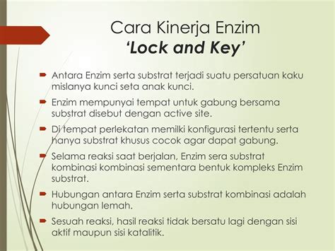 Ppt Metabolisme Enzim Dan Cara Kerja Enzim Ppt