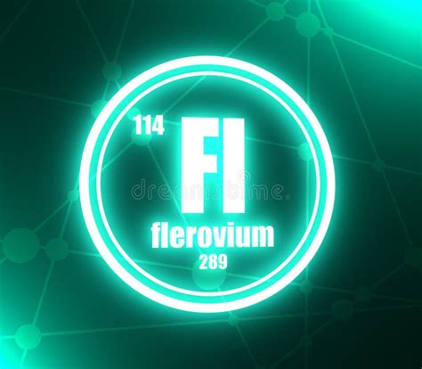 Flerovium Fl Signo De Elemento Qu Mico Procesamiento D Aislado En