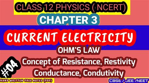 Class Ncert Physics Chapter Current Electricity Ohm S Law