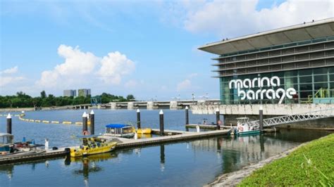 Marina Barrage In Singapur Ist Der Trinkwasserspeicher