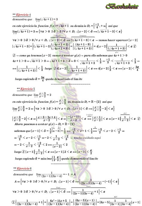 Limites Continuidad Derivabilidad Con De Ejercicios Resueltos