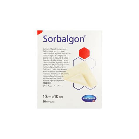 HARTMANN SORBALGON STERILE 10 X 10 CM 10 Pansements Et Gels Actifs