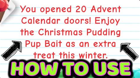 HOW TO USE CHRISTMAS PUDDING PUP BAIT IN ADOPT ME Puddingpupbait