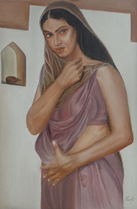 Traditional Girl Oil Portraits For Sale Ramyasadasivams Art Gallery