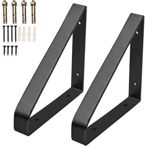 2pcs Équerre Fixation Métal Charge Lourde Equerre Murale Supports