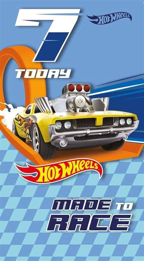 Hot Wheels Birthday Card Danilo Promotions LTD Hot Wheels Son Birthday
