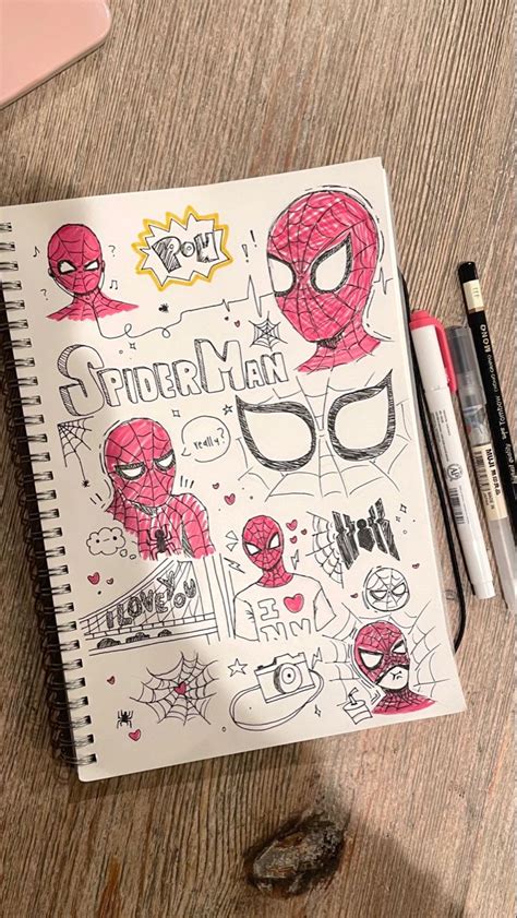 Spiderman Doodles In Spiderman Drawing Spiderman Art Sketch