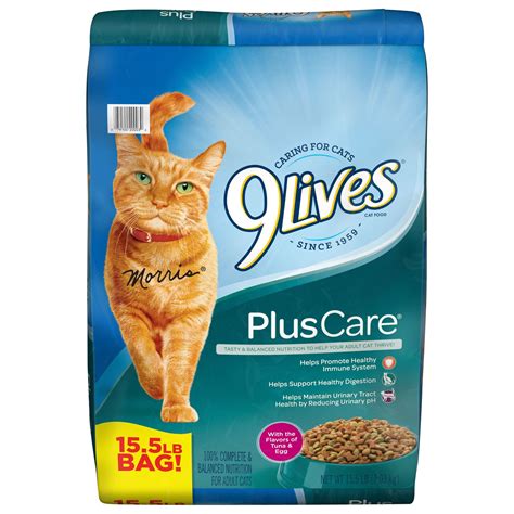9lives Plus Care Dry Cat Food With Tuna Egg Flavors 155 Lb Supports Urinary Health Digestion