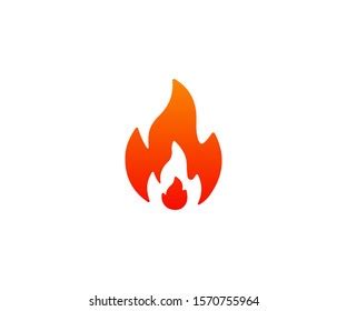 Flame Vector Icon Burning Fire Logo Stock Vector Royalty Free