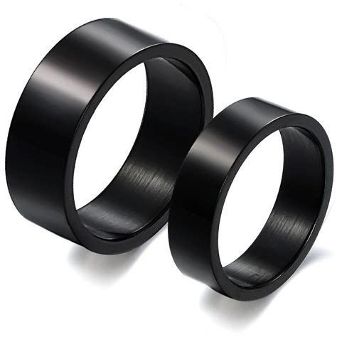 Black Stainless Steel Rings Pablo Gift Shop