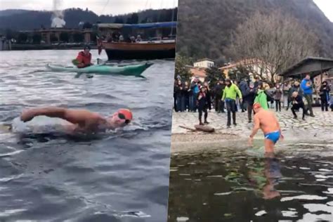 A Nuoto Nelle Acque Gelide Del Lago Maggiore Ecoimpresa Per Spesa