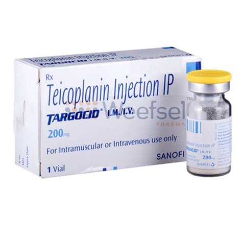 Targocid Teicoplanin Mg At Best Price In Surat Weefsel Pharma