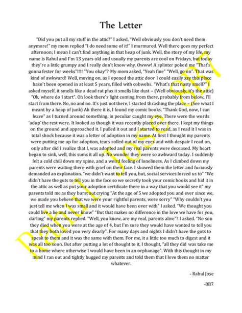 The letter(story) | PDF