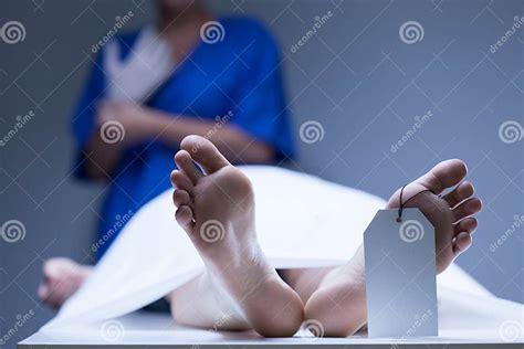 Worker Of Morgue During Job Stock Image Image Of Morgue Identity