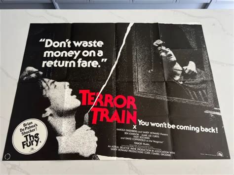 Terror Train 1980 Original Uk Quad One Sheet Film Poster Horror £3000