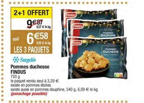 Promo Pommes Duchesse Findus Chez Migros