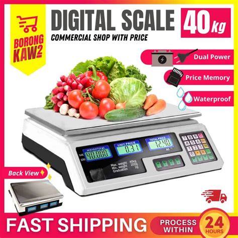 40kg Electronic Digital Price Computing Rechargeable Supermarket