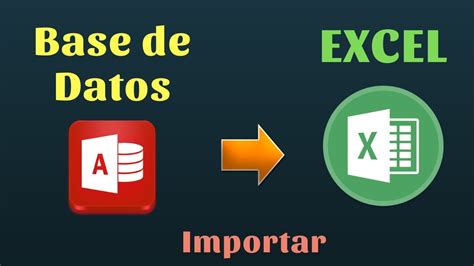 Traer Una Base De Datos De Access A Excel Youtube