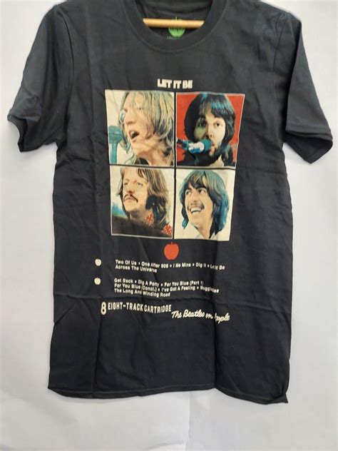 The Beatles Let It Be John Lennon Ringo Starr Official Tee T Shirt Mens