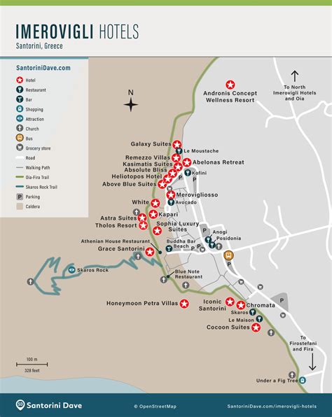 Maps Of Santorini Hotels Towns Beaches Hikes Ferry Port Artofit