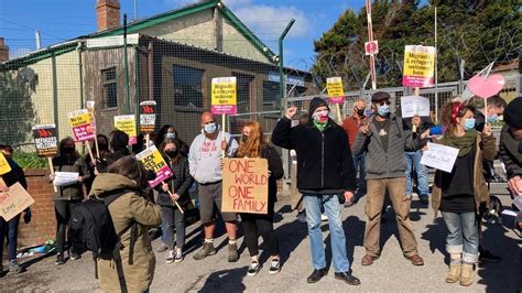 Penally Protest Over Asylum Seekers Camp Bbc News