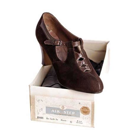 Vintage Brown Suede/Leather Mary Jane Shoes 1930s NIB 6 Air Step/Brown ...