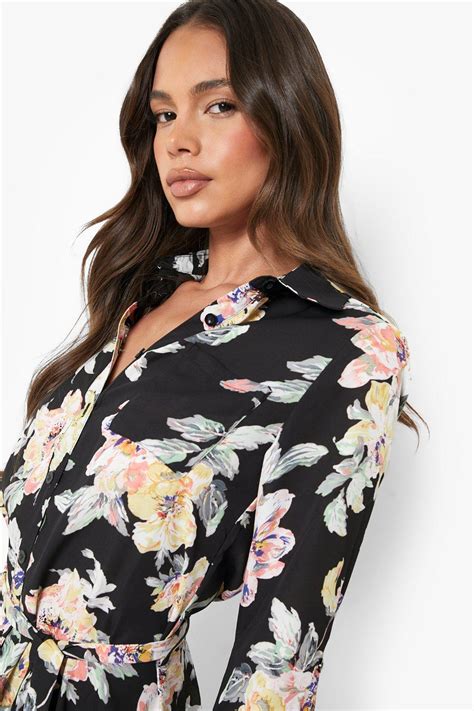 Floral Shirt Dresses For Women Dresses Images 2022