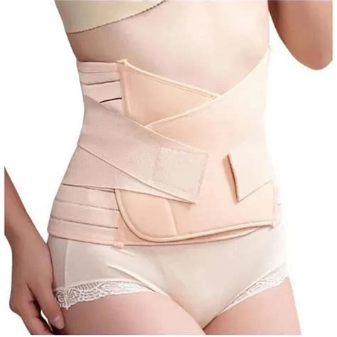 Cinta Modeladora Velcro Abdominal Feminina Bege No Shoptime