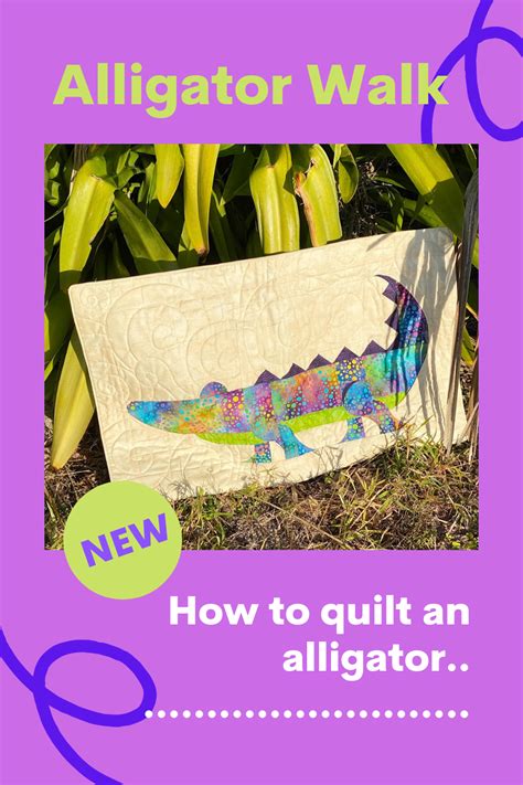 Alligator Walk Alligator Animal Quilts Wall Quilts