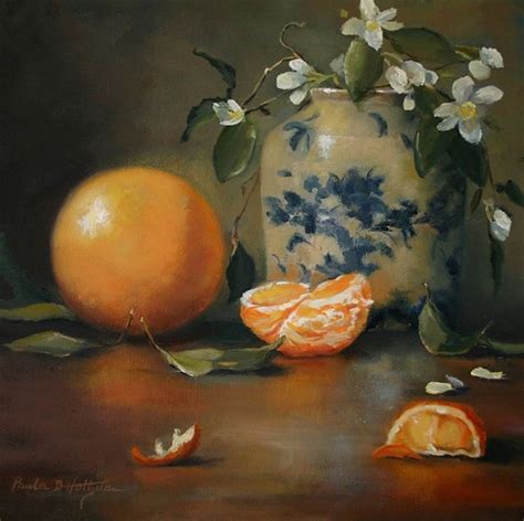 Orange Blossoms by Paula B. Holtzclaw Oil ~ 12 x 12 | Fine art painting oil, Still life art ...