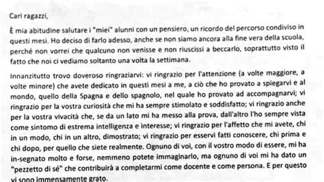 La Lettera Di Addio Di Un Prof Agli Studenti Studiate Divertitevi