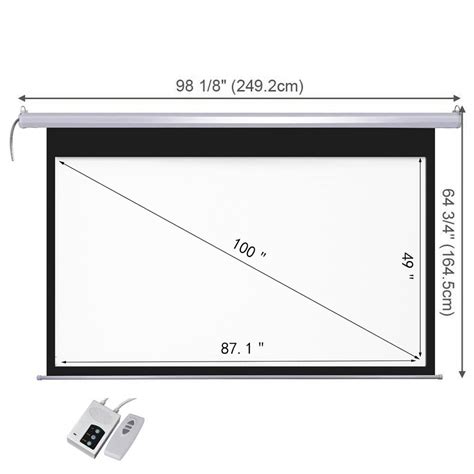 Inch Electric Motorized Projector Screen White Latestgadget