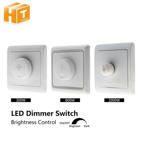 LED Dimmer Switch 220V 300W 600W 1000W Brightness Dimmers For