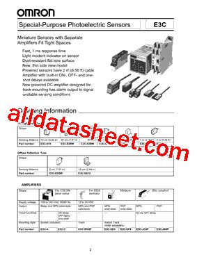 E C Datasheet Pdf Omron Electronics Llc