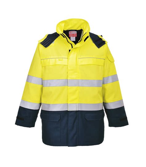 Chaqueta Alta Visibilidad Bizflame Multi Arc Impermeable Y Resistente