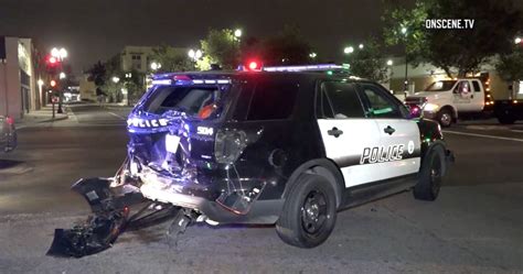 Santa Ana School Police Officer Hospitalized After Squad Car Is Rear