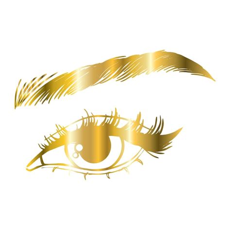 Premium Vector Eyelash Extension Logo Makeup With Gold Glitter Vector