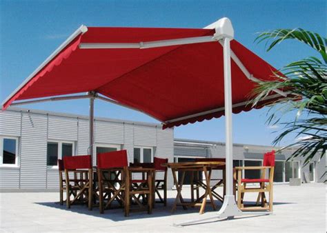 Motorized Free Standing Retractable Awningoutdoor Double Sides Awning