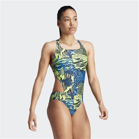 Adidas Allover Graphic Swimsuit Ib4333