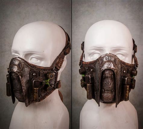 Post-apocalyptic Gas Mask Steel Gas Mask Dystopian Gas Mask Leather ...