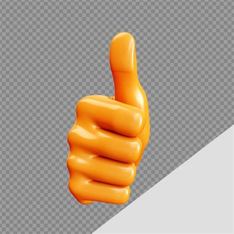 Premium PSD | Thumbs up emoji png isolated on transparent background