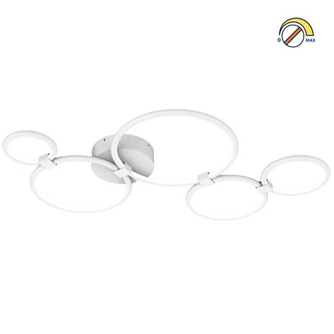 Plafón Led diseño cinco anillos blanco 50W Dimerizable Iluminica Home