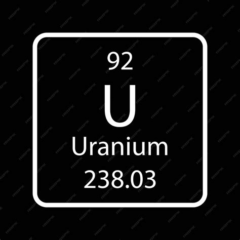 Premium Vector Uranium Symbol Chemical Element Of The Periodic Table