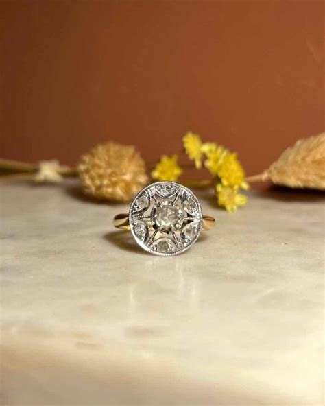 Bague Art D Co Toile Diamants Oph Lia Elliade