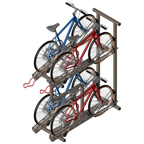 Double Tier Bike Racks 2 Tier Quad Hi Density Bike Rack Cyclesafe