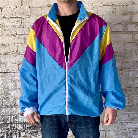 Retro Windbreaker Retro Festival Windbreaker Depop